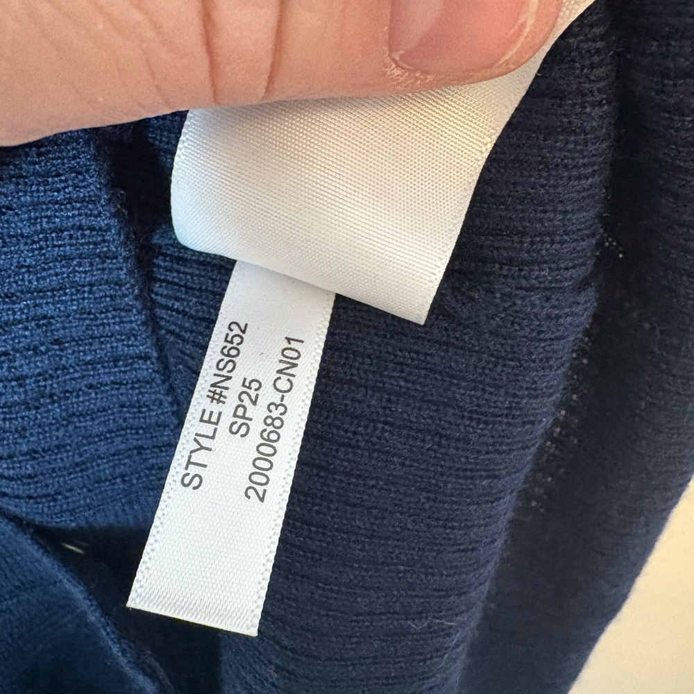 Madewell Merino Wool Silk Blend Cardigan Navy Blue Button Front Size M - Picture 11 of 11